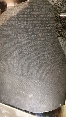 The Rosetta Stone, as seen in the British Museum