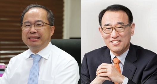 The presidential nominees selected by the Professors Association, Professors Joungho Kim (left) and Yong-Taek Im (right)