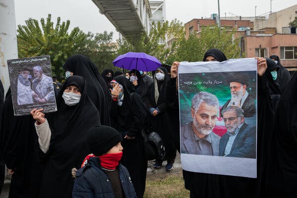 Iran has bestowed martyr status on the nuclear scientist Mohsen Fakhrizadeh at a state funeral in Tehran