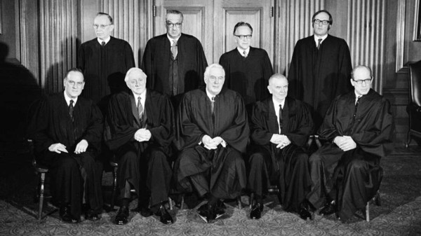 The members of the Supreme Court of the United States that made the Roe v. Wade ruling.