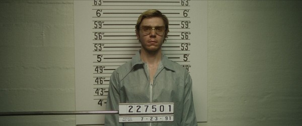 Evan Peters portraying Jeffrey Dahmer, convicted serial killer, in the new Netflix series titled 'Dahmer'